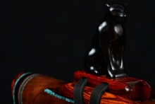 Walnut Native American Flute, Minor, Low E-4, #F44Da